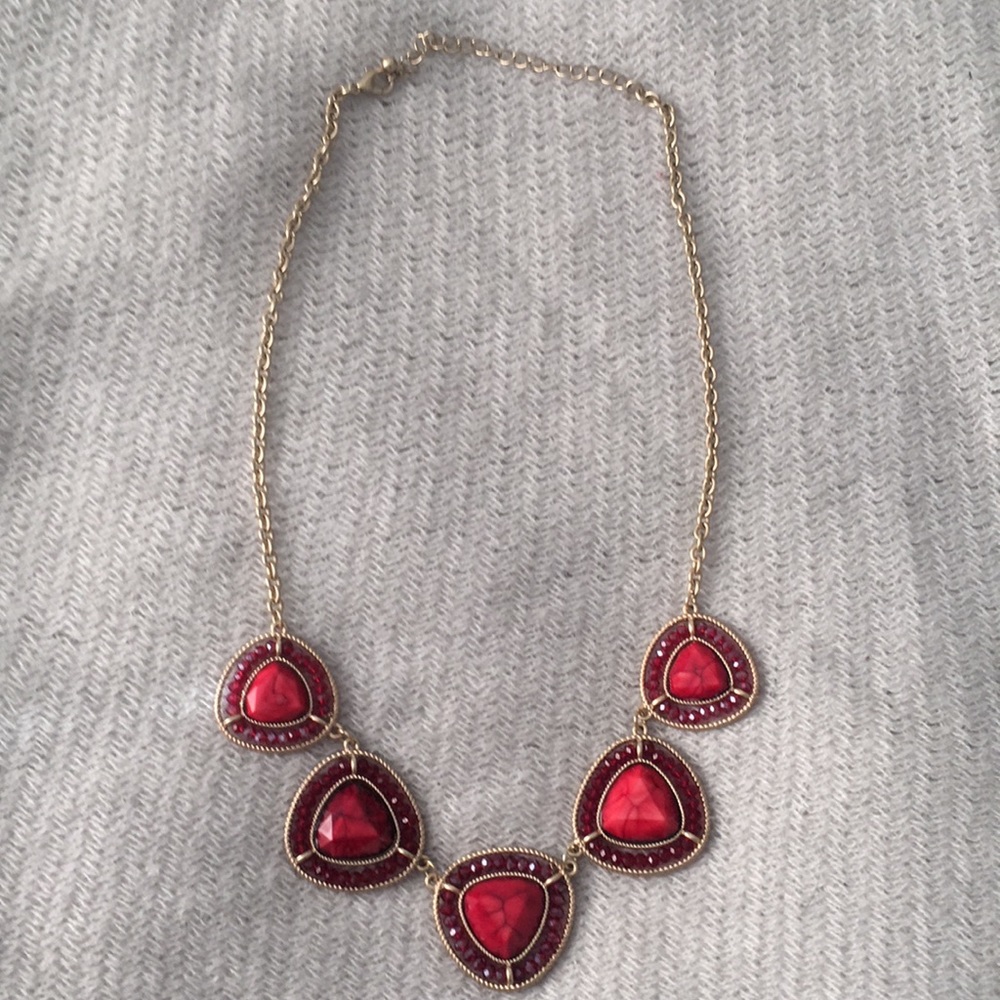 Francesca’s Red and Gold necklace